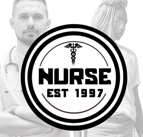 Close up view of the Nurse established year design