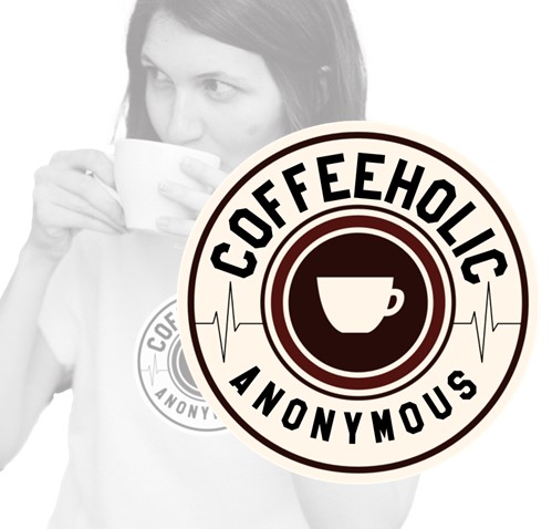 Closer view of the coffee anonymous design