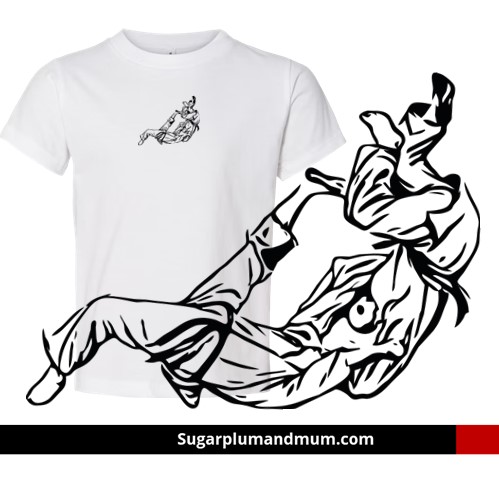 Judo graphic design on white t-shirt